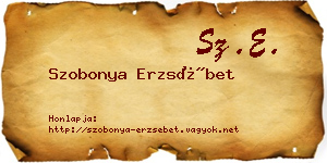 Szobonya Erzsébet névjegykártya